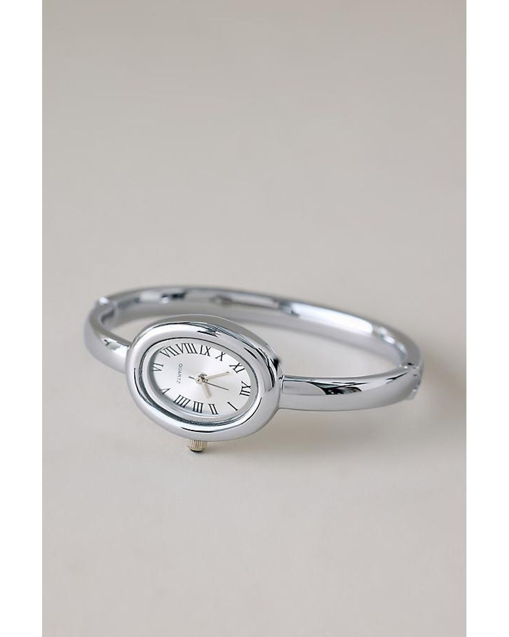 By Anthropologie Gray Hinge Cuff Watch