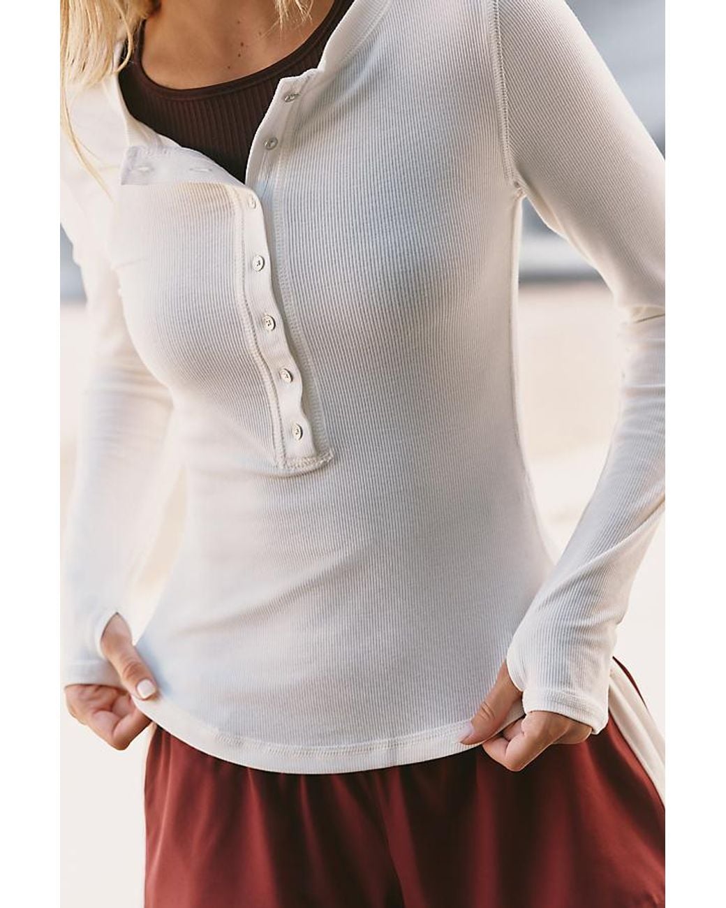 Daily Practice White Cloud Ridge Long-Sleeve Henley Top
