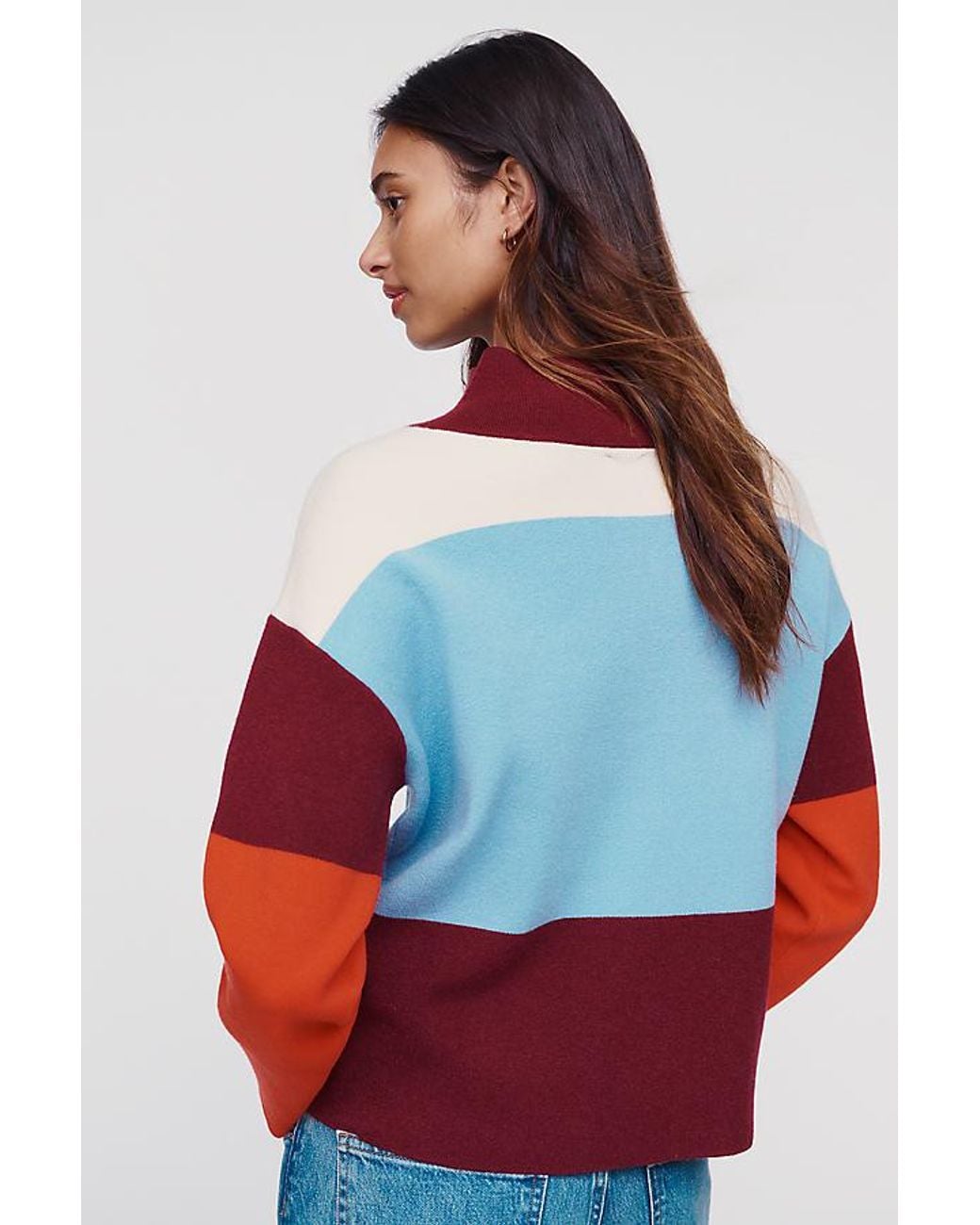 Maeve Red Carys Mock-Neck Jumper
