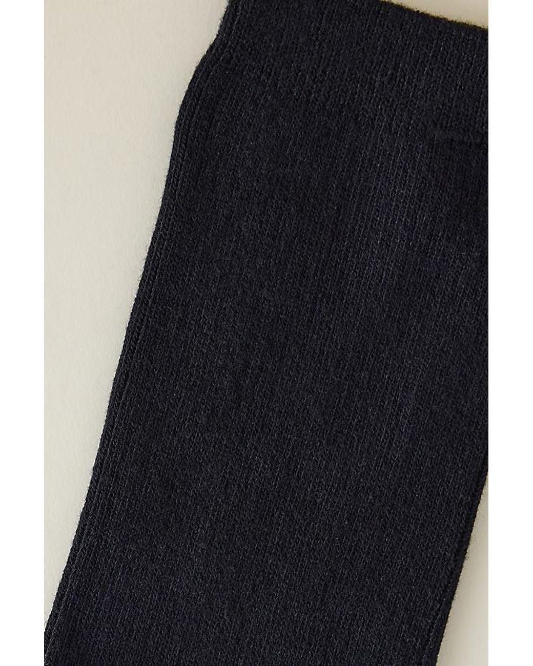 By Anthropologie Blue Ribbed Trouser Socks