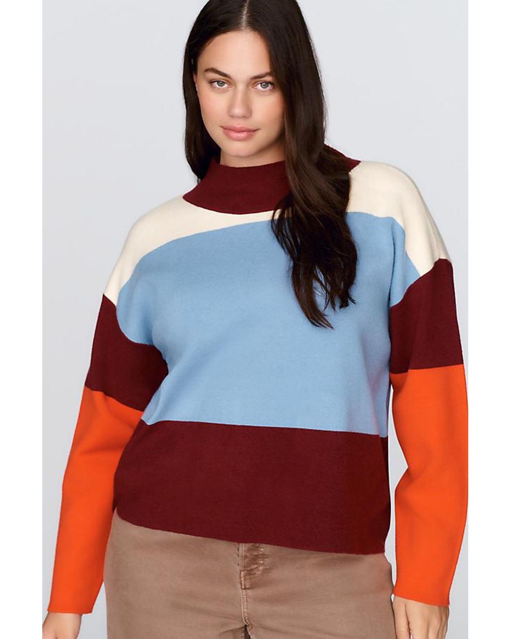 Maeve Red Carys Mock-Neck Jumper