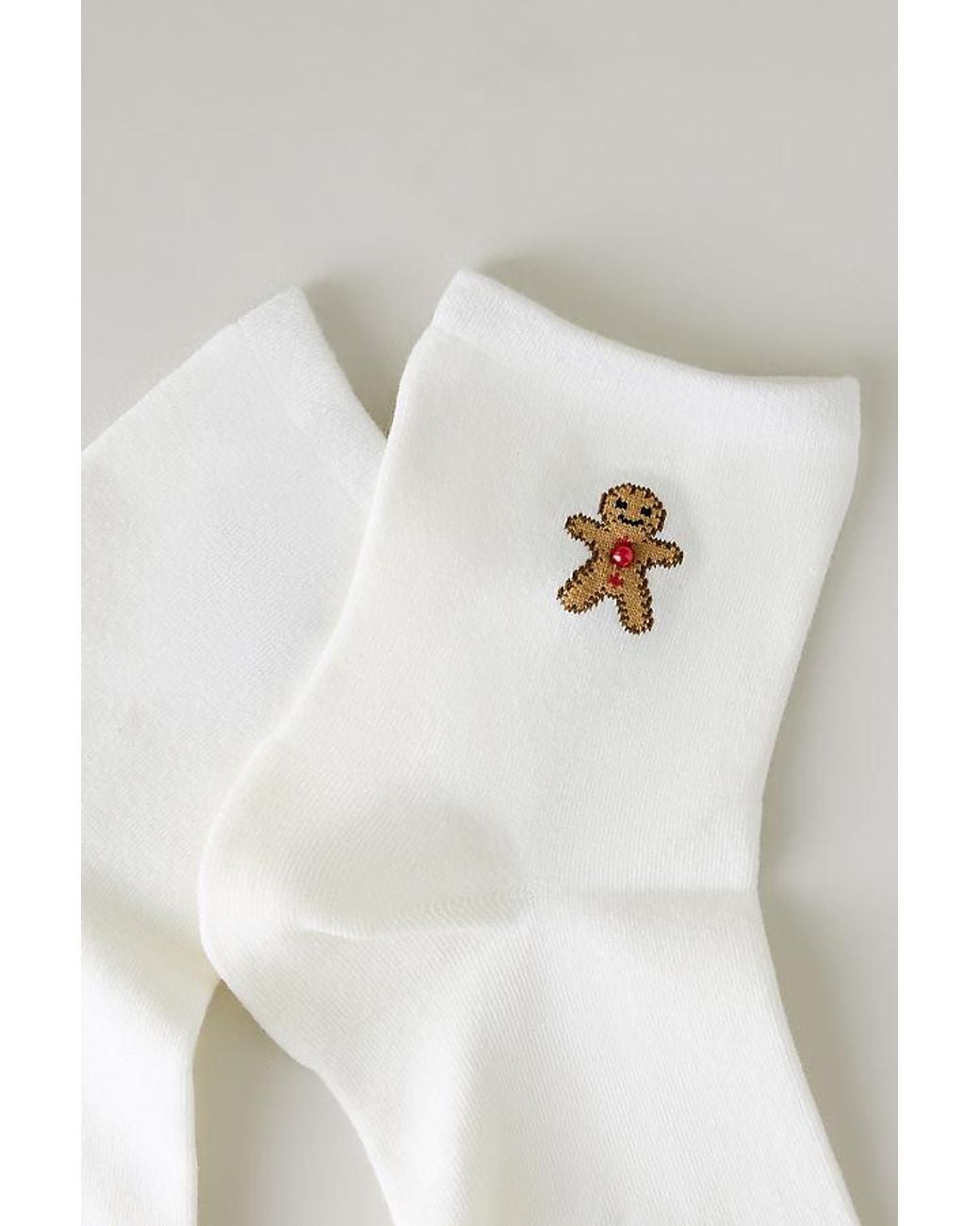 By Anthropologie White Christmas Icon Trouser Socks