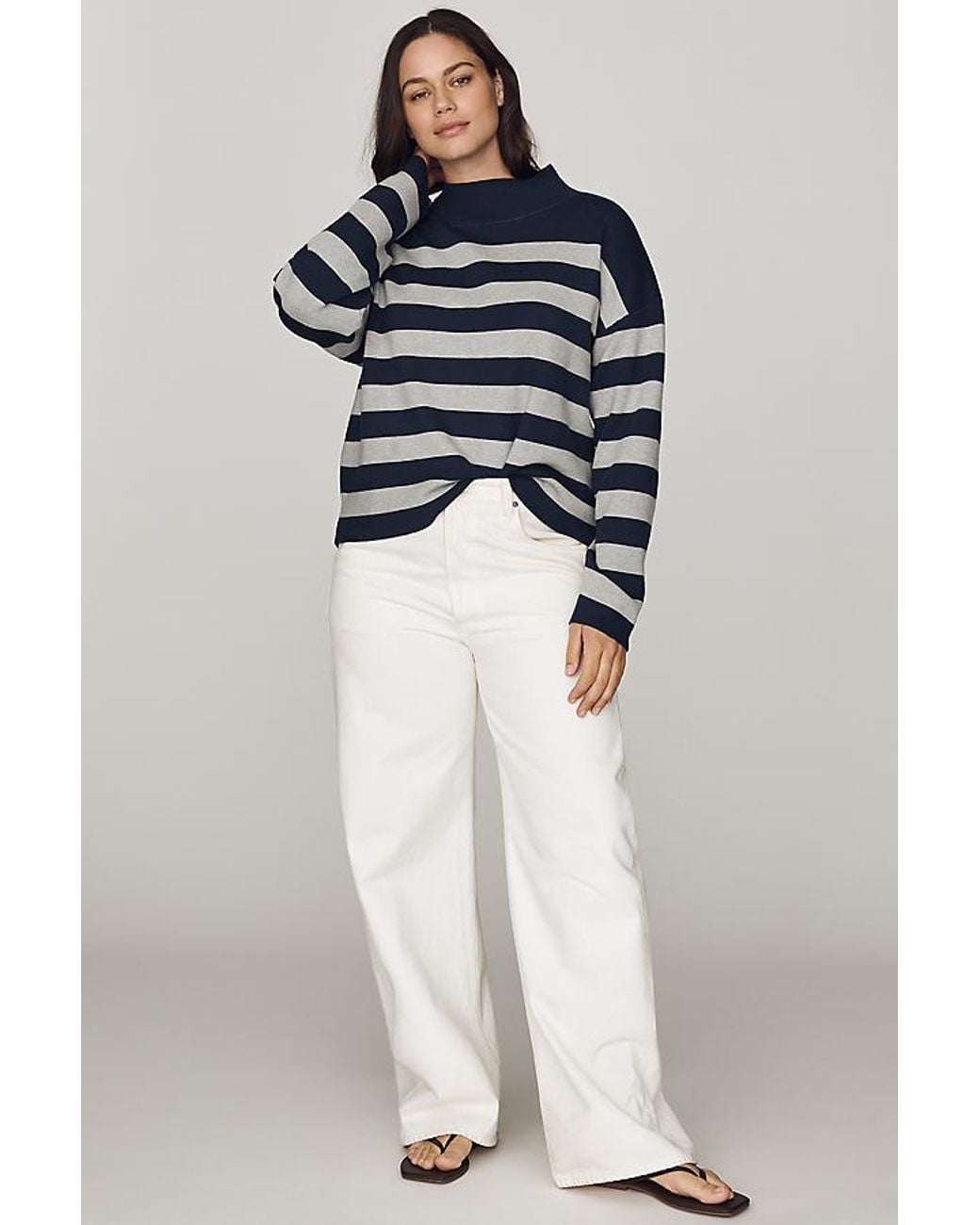 Maeve Gray Carys Mock-Neck Jumper