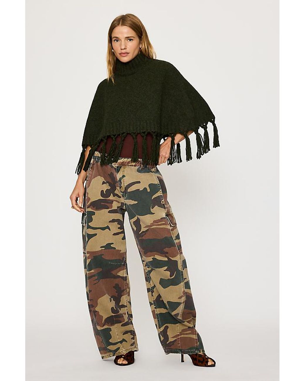 Mare Mare Blue Fringed Poncho