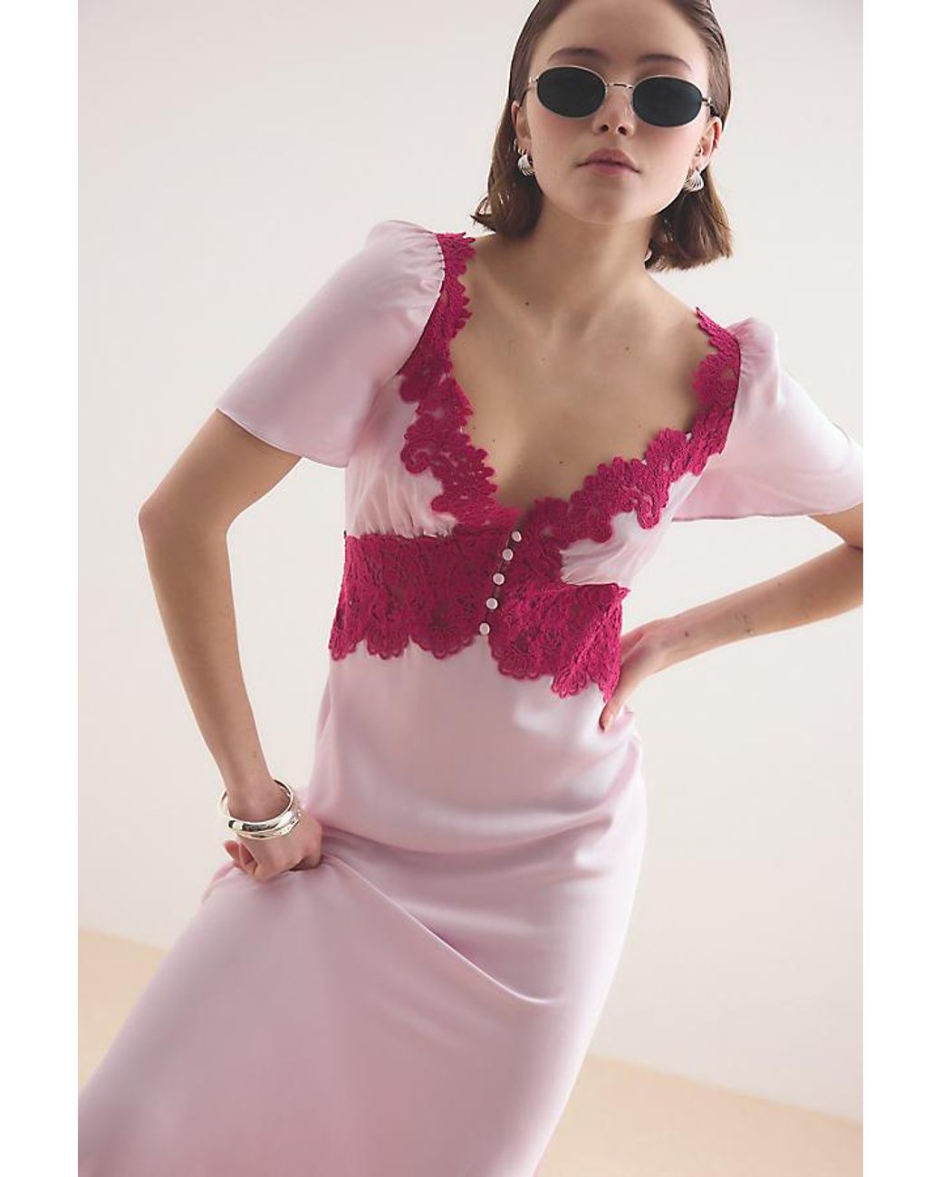 chinese dress ladies Daily Practice By Anthropologie Lace-Up Mini Dress – White Chocolate Couture main image 1