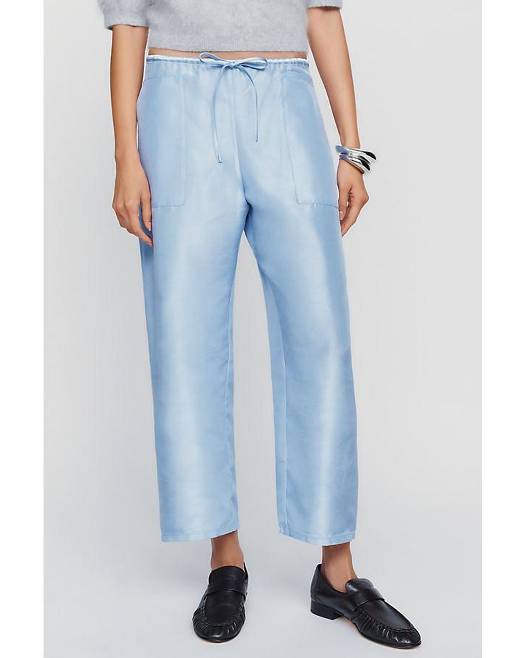 Maeve Blue Marnie Taffeta Tapered Trousers