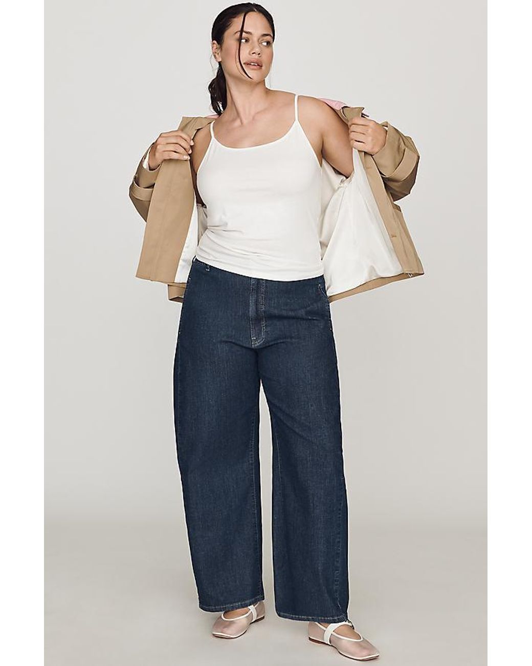 By Anthropologie White Surrey '90S Strappy Scoop Tank Top