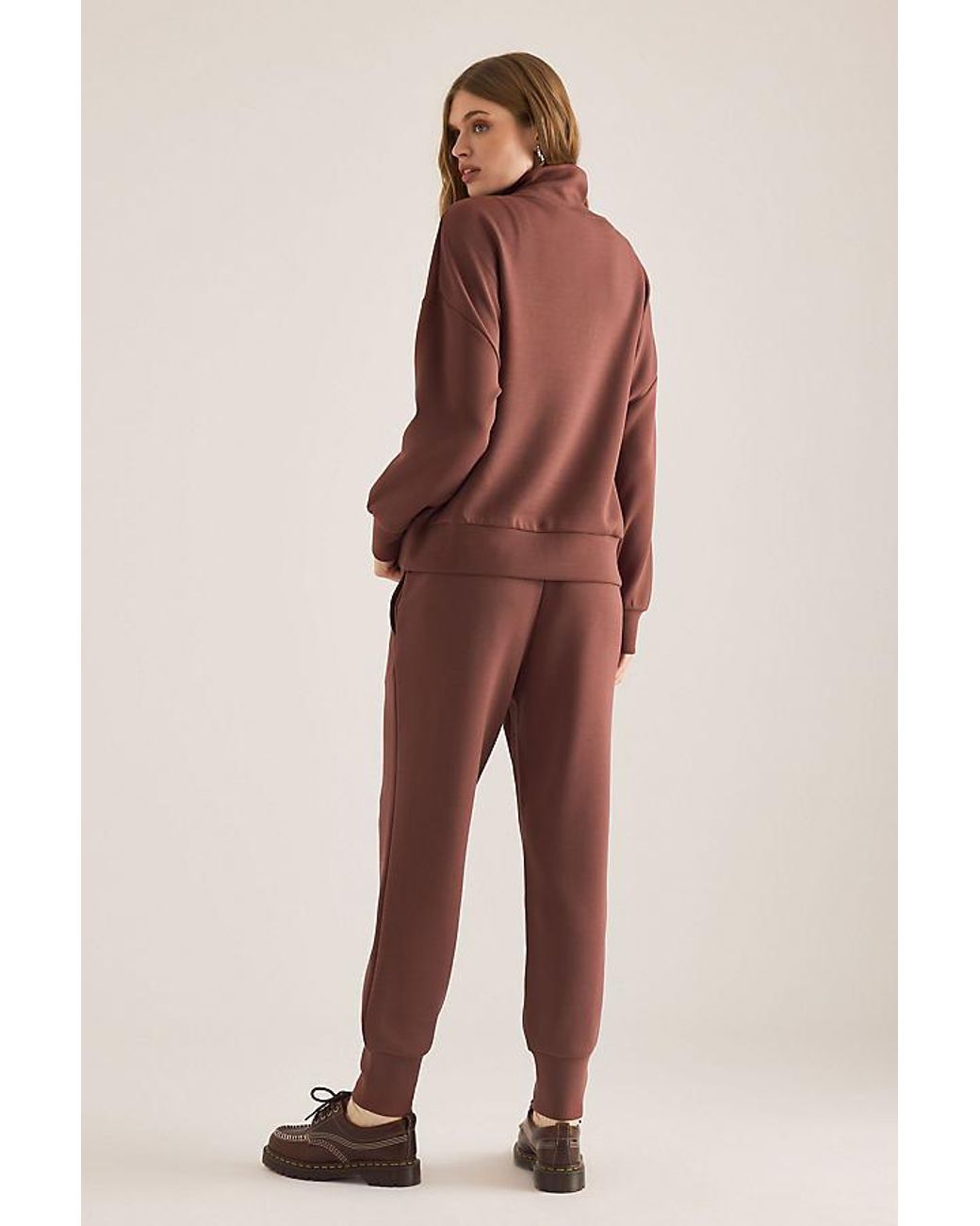 Varley Brown Hawley Half-Zip Sweatshirt
