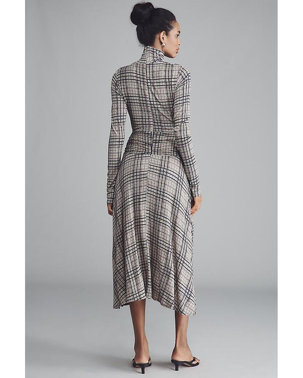hope for flowers by tracy reese plaid jersey wrap dress in Grey life-event-baby-shower-guest-collection