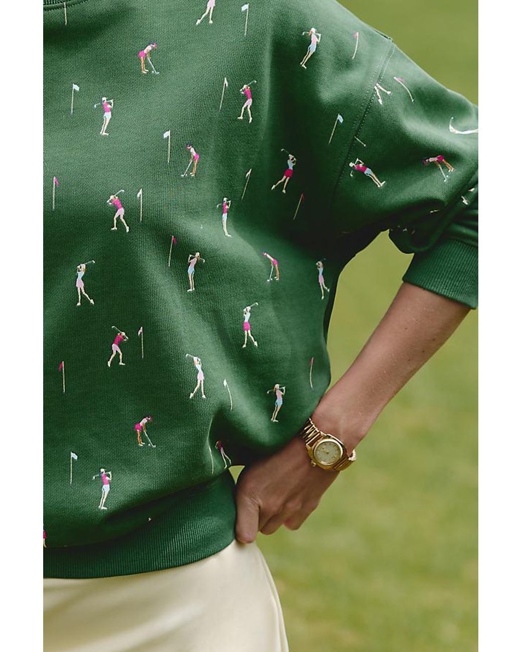 By Anthropologie Metallic Stretch Band Watch