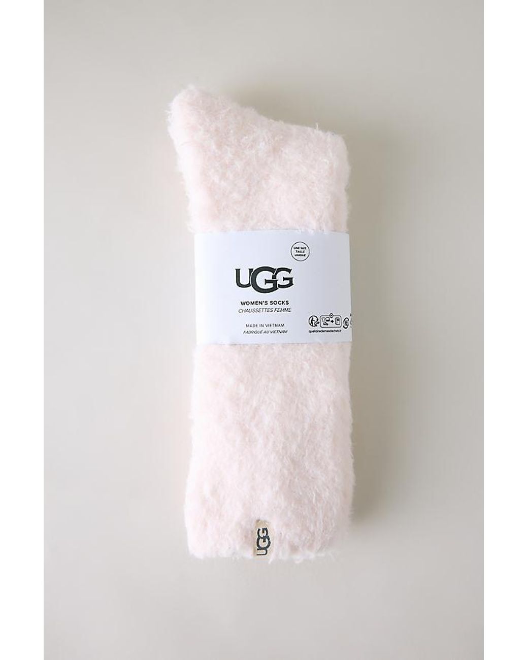Ugg Pink Teddi Cosy Crew Socks