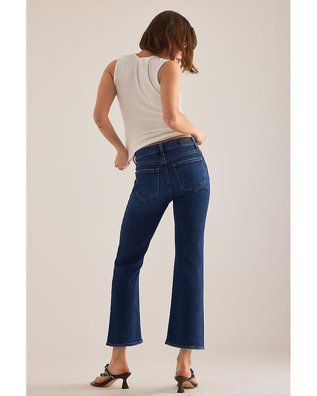 PAIGE Blue Mason Crop Bootcut Jeans