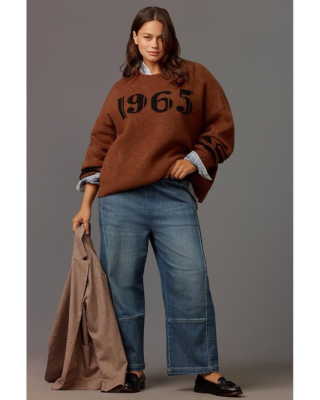 Pilcro Blue The Izzie Relaxed Pull-On Barrel Jeans By