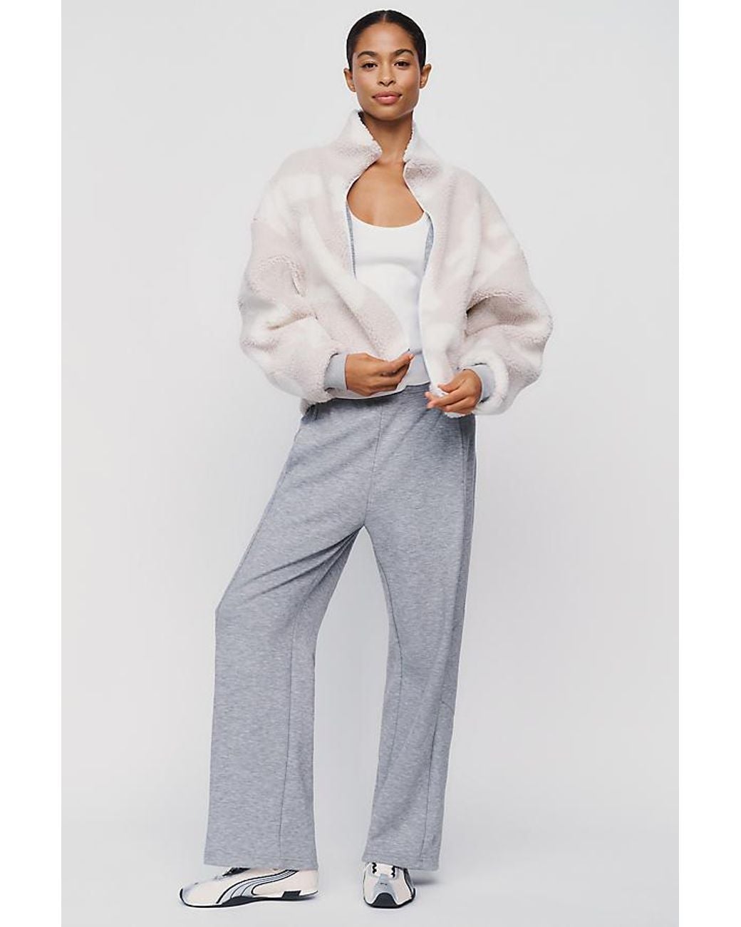 Daily Practice Gray Offshore Sherpa Fleece Jacket