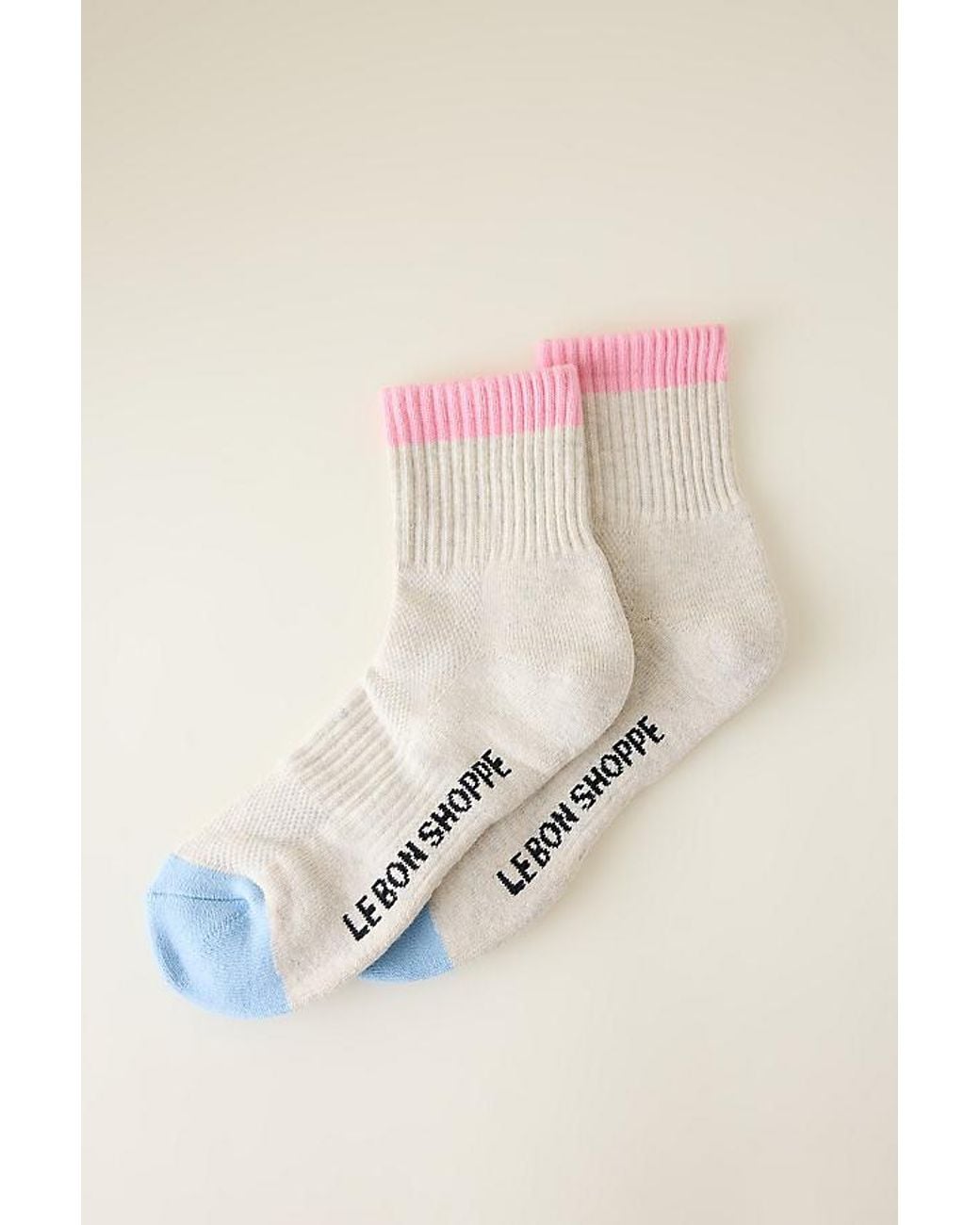 LE BON SHOPPE Pink Colourblock Girlfriend Socks