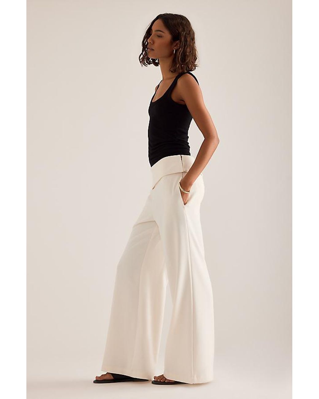 By Anthropologie Natural Modern Flare Trousers
