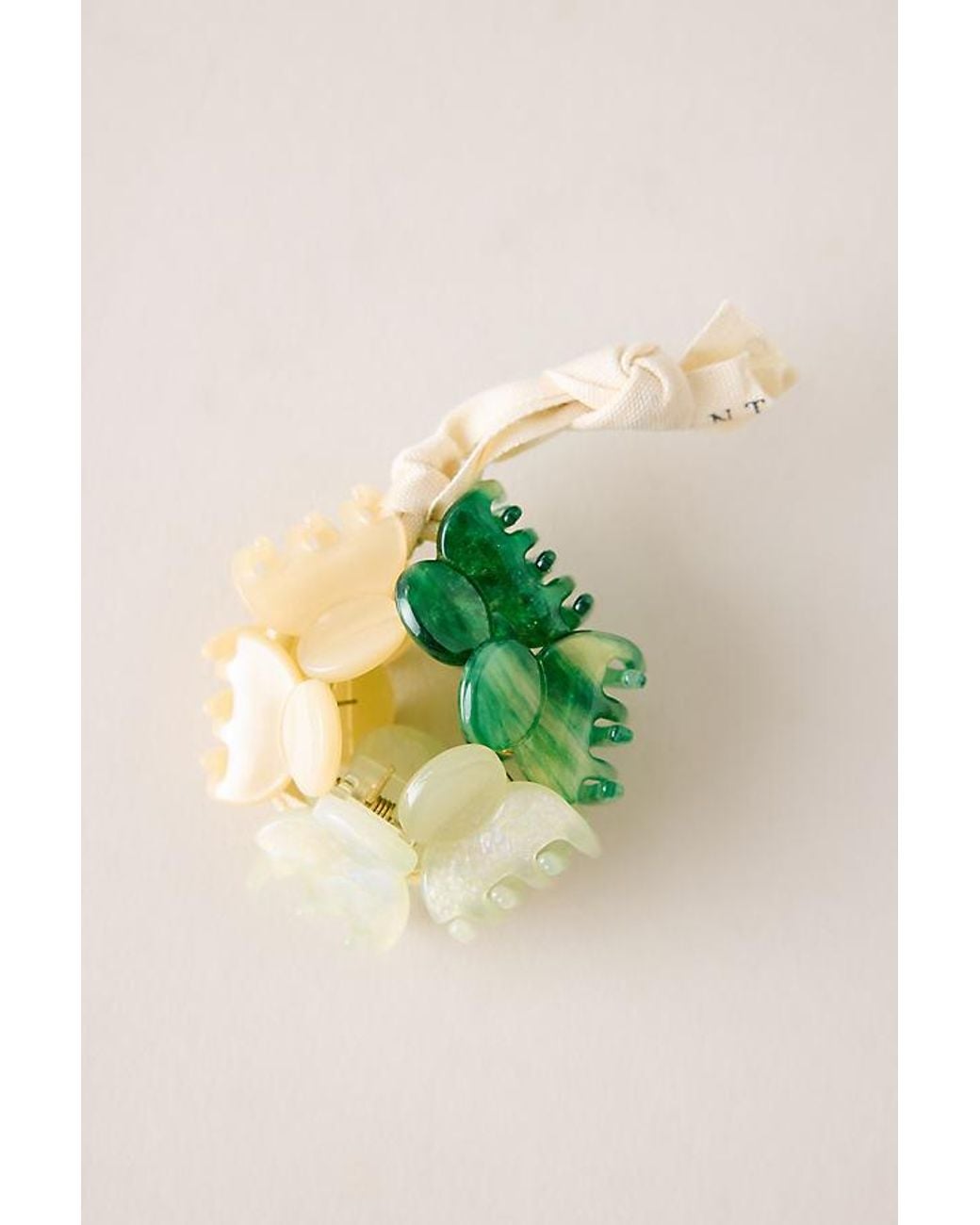 By Anthropologie Blue Mini Hair Claw Clips, Set Of 6