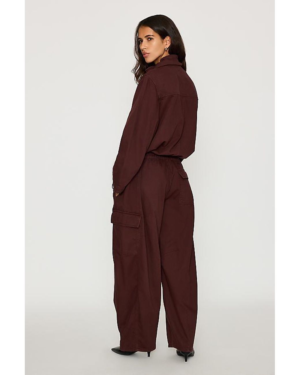 By Anthropologie Brown High-Neck Utility Jacket