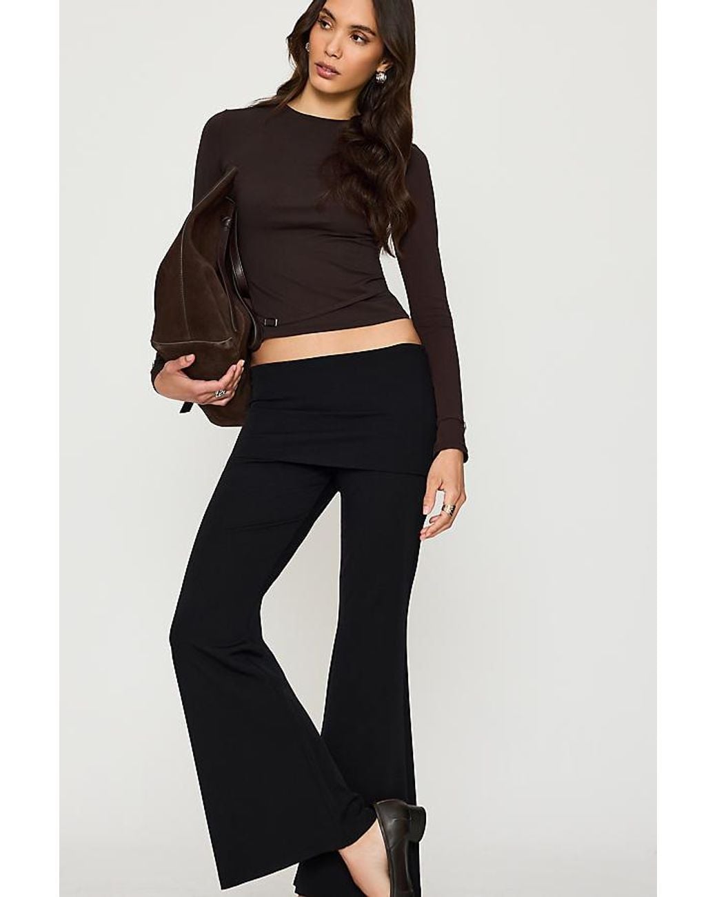 Feners Black Cierre Long-Sleeve Buckle Top