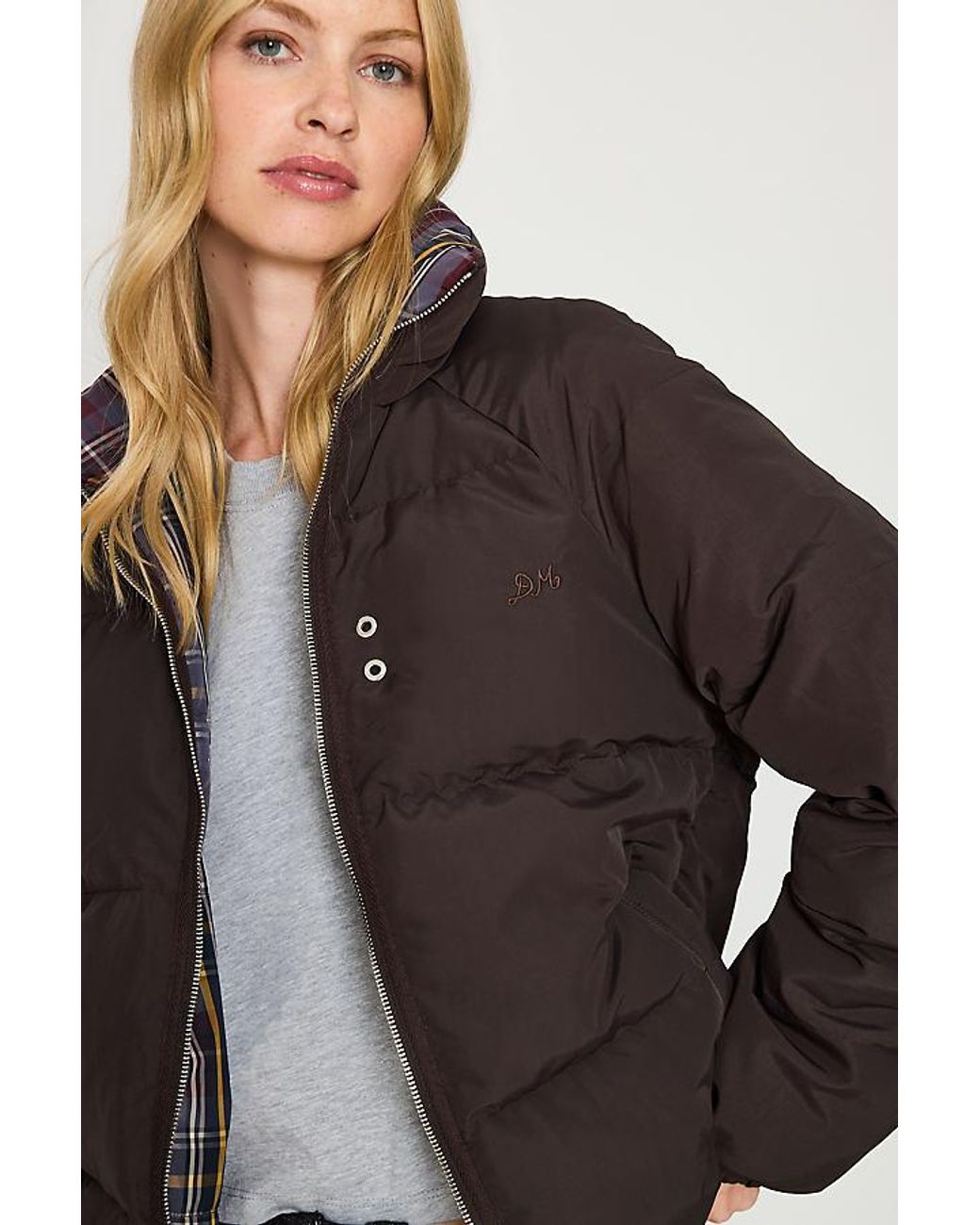 Damson Madder Black Reversible Opal Puffer Jacket
