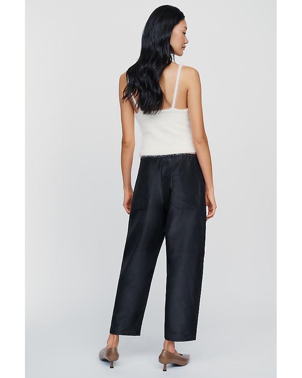 Maeve Blue Marnie Taffeta Tapered Trousers