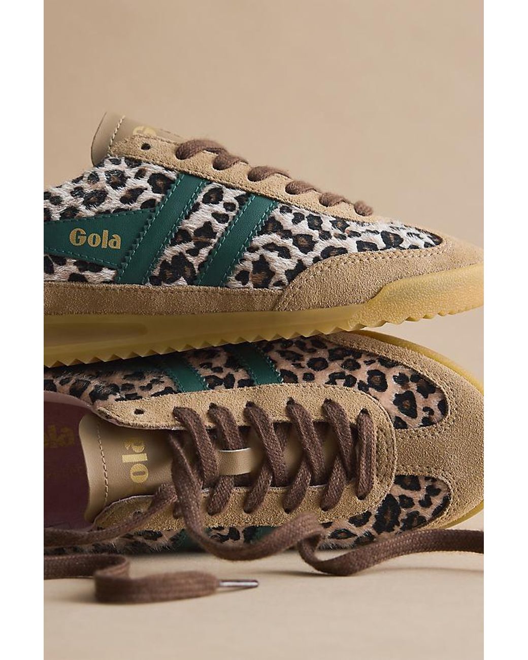 Gola Green X Anthropologie Leopard Tornado Trainers
