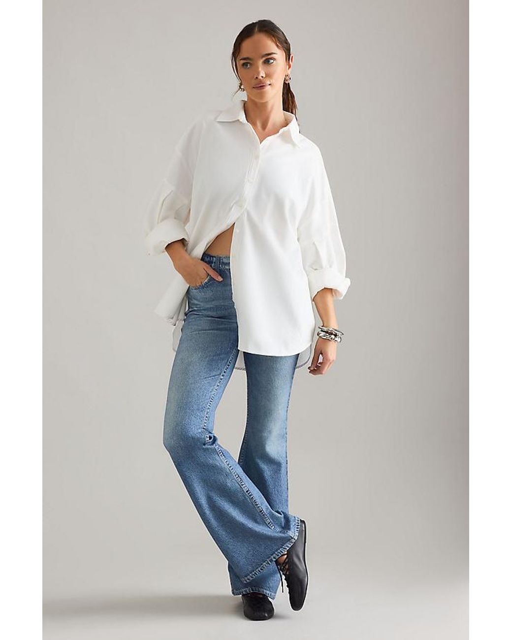 Rag & Bone Blue Dahlia Flare Jeans