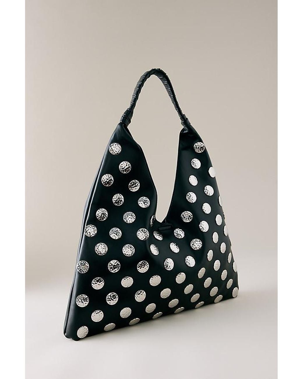 Dolce Vita Black Mia Studded Tote Bag