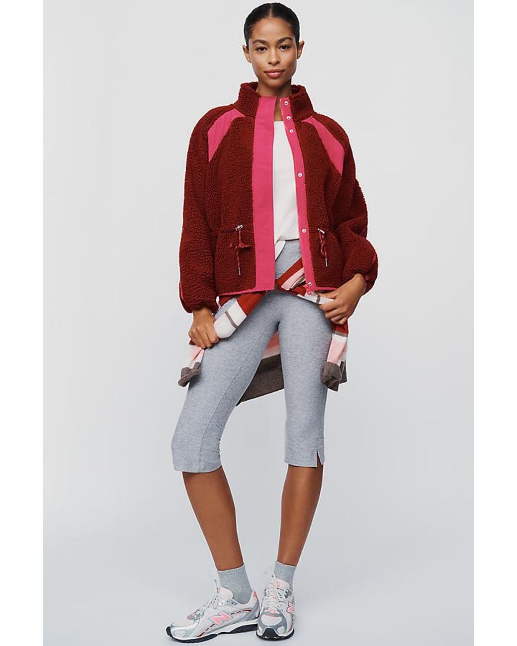 Daily Practice Red Snowdrift Sherpa Fleece Jacket