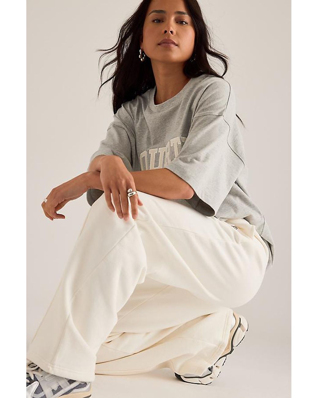 4th & Reckless Natural Fergie Pintuck Wide-Leg Joggers