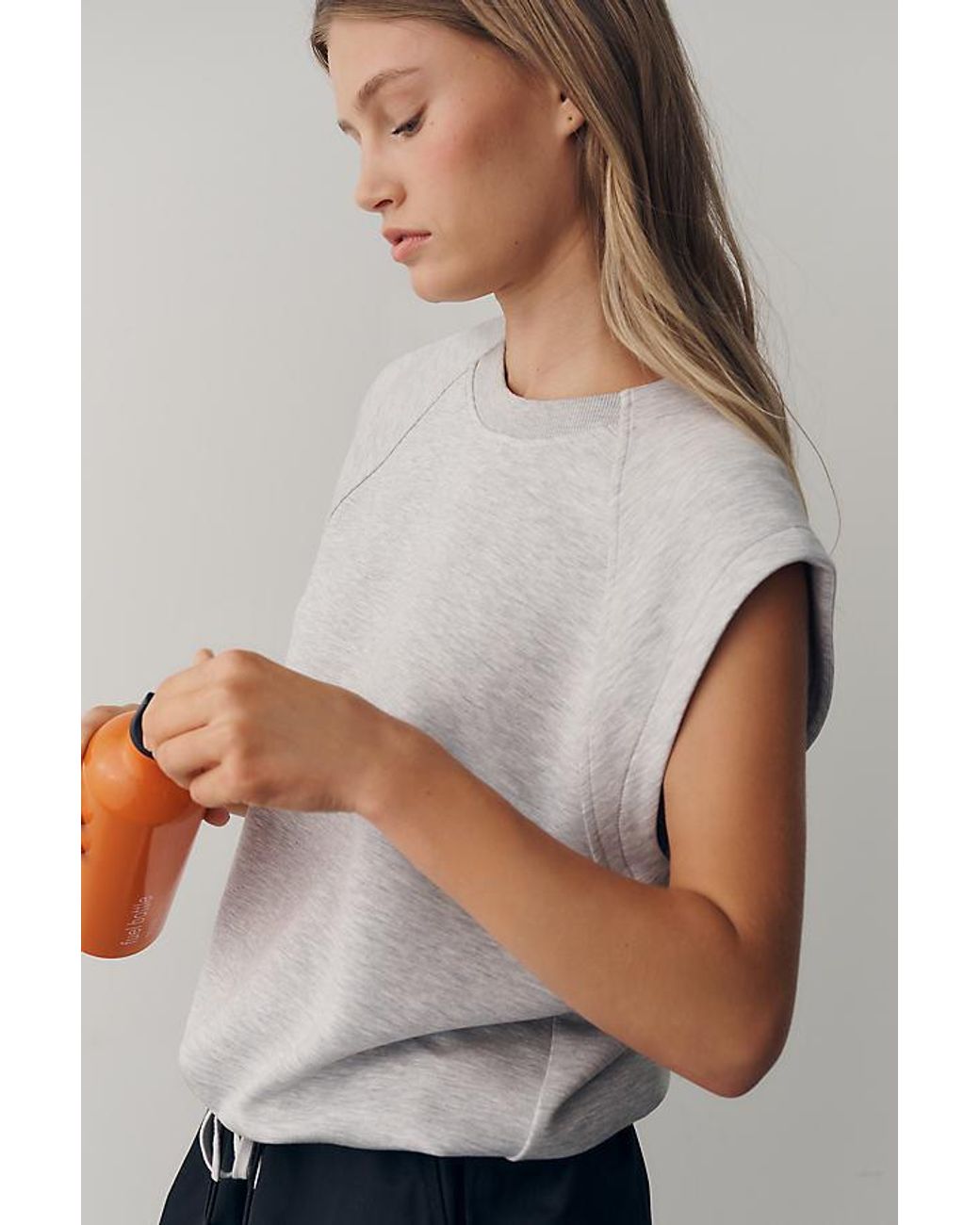 Varley Blue Salome Raglan Muscle Top