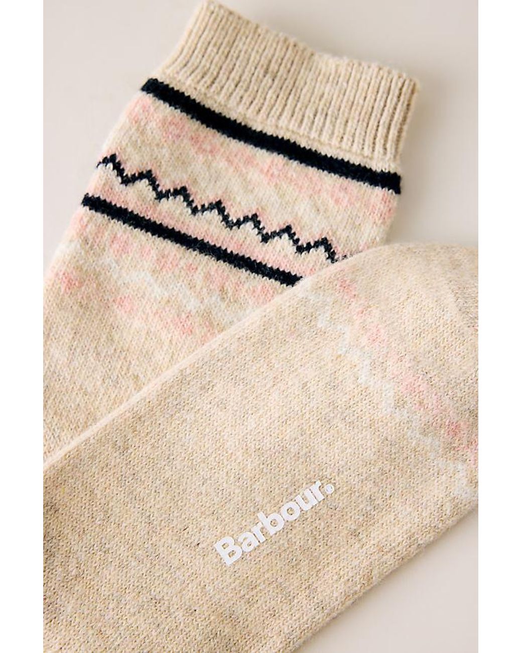 Barbour Natural Anaise Fair Isle Wool-Blend Socks