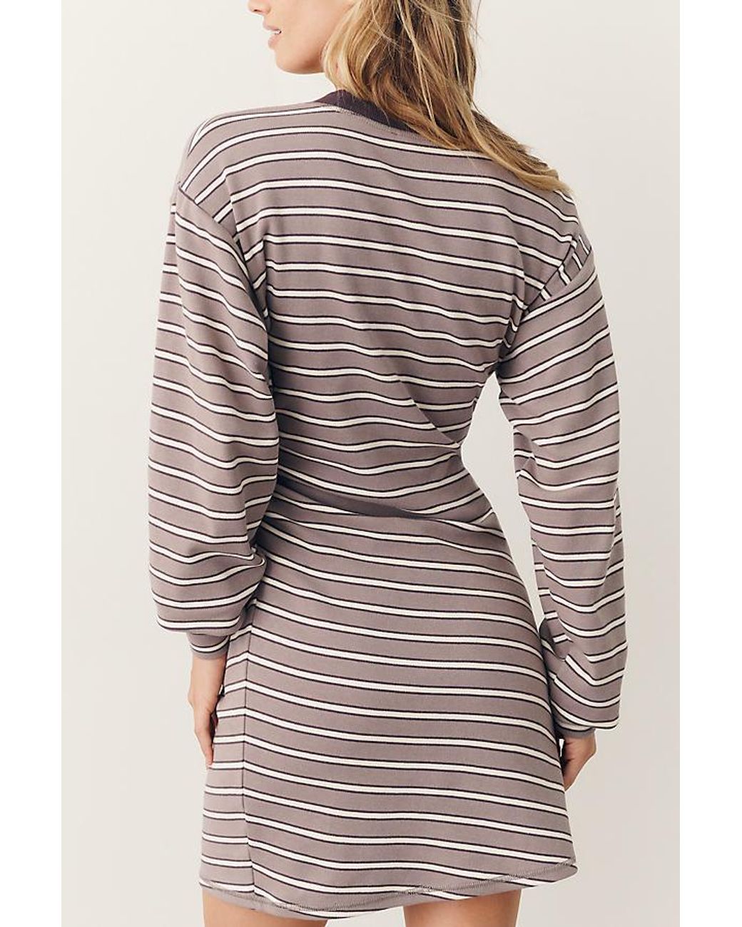 Daily Practice Gray Bleechers Long-Sleeve Mini Dress