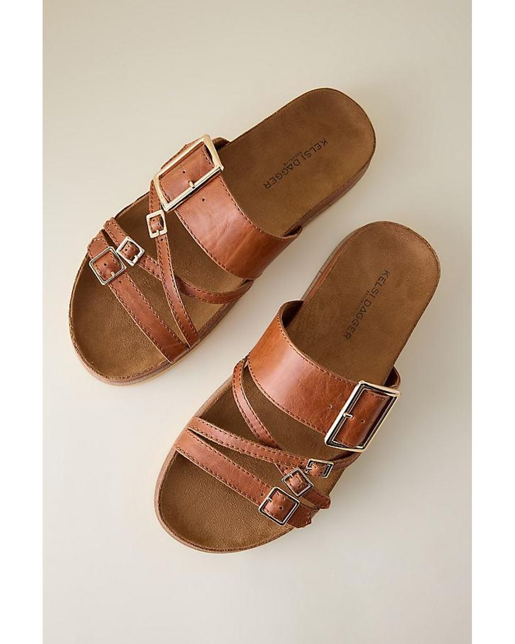 Kelsi Dagger Brooklyn Natural Stella Slide Sandals