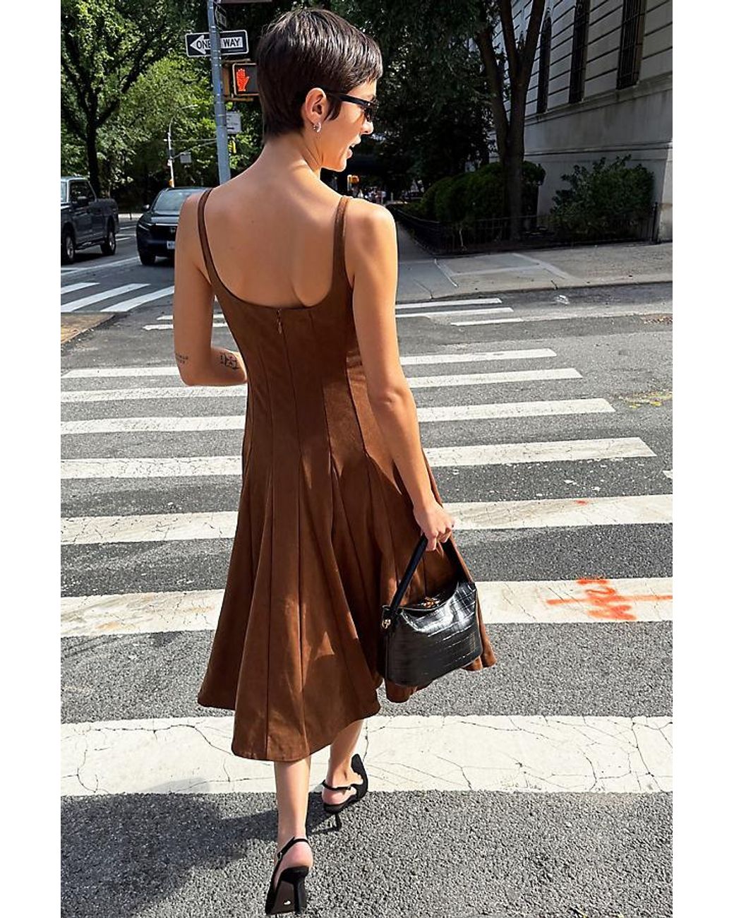 Maeve Brown Tarryn Fit & Flare Midi Dress