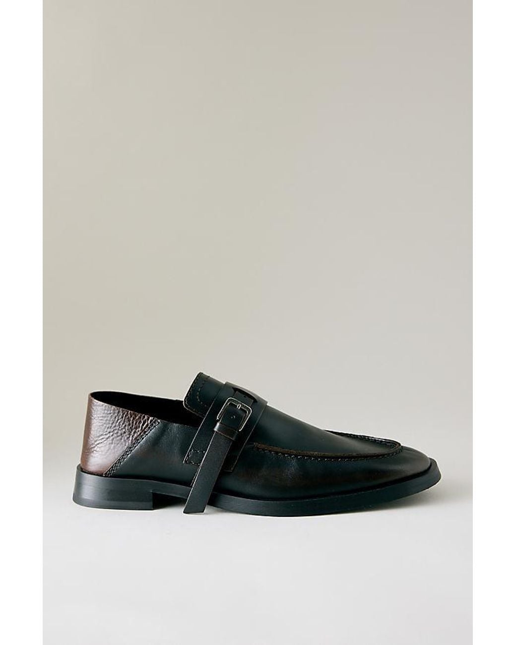 Miista Black Els Mule Leather Loafers