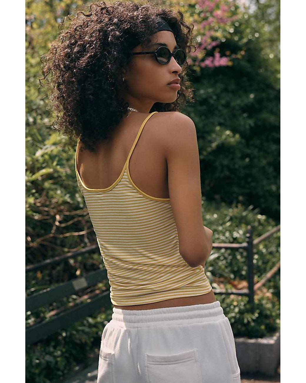 By Anthropologie Green Surrey '90S Strappy Scoop Tank Top