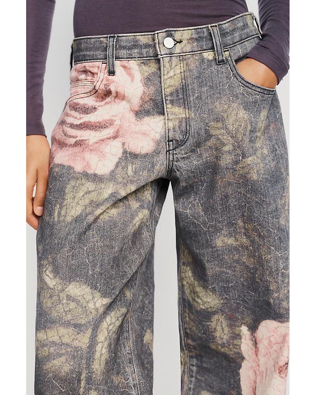 Pilcro Black Esme Mid-Rise Wide-Leg Jeans
