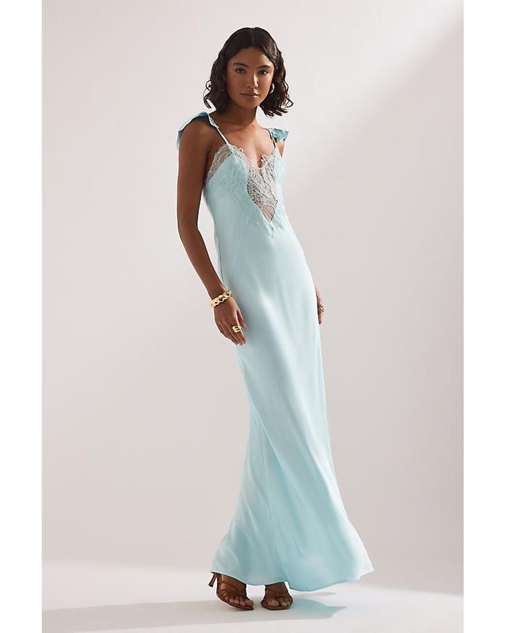 Bardot White Ivy Lace Detail Maxi Dress