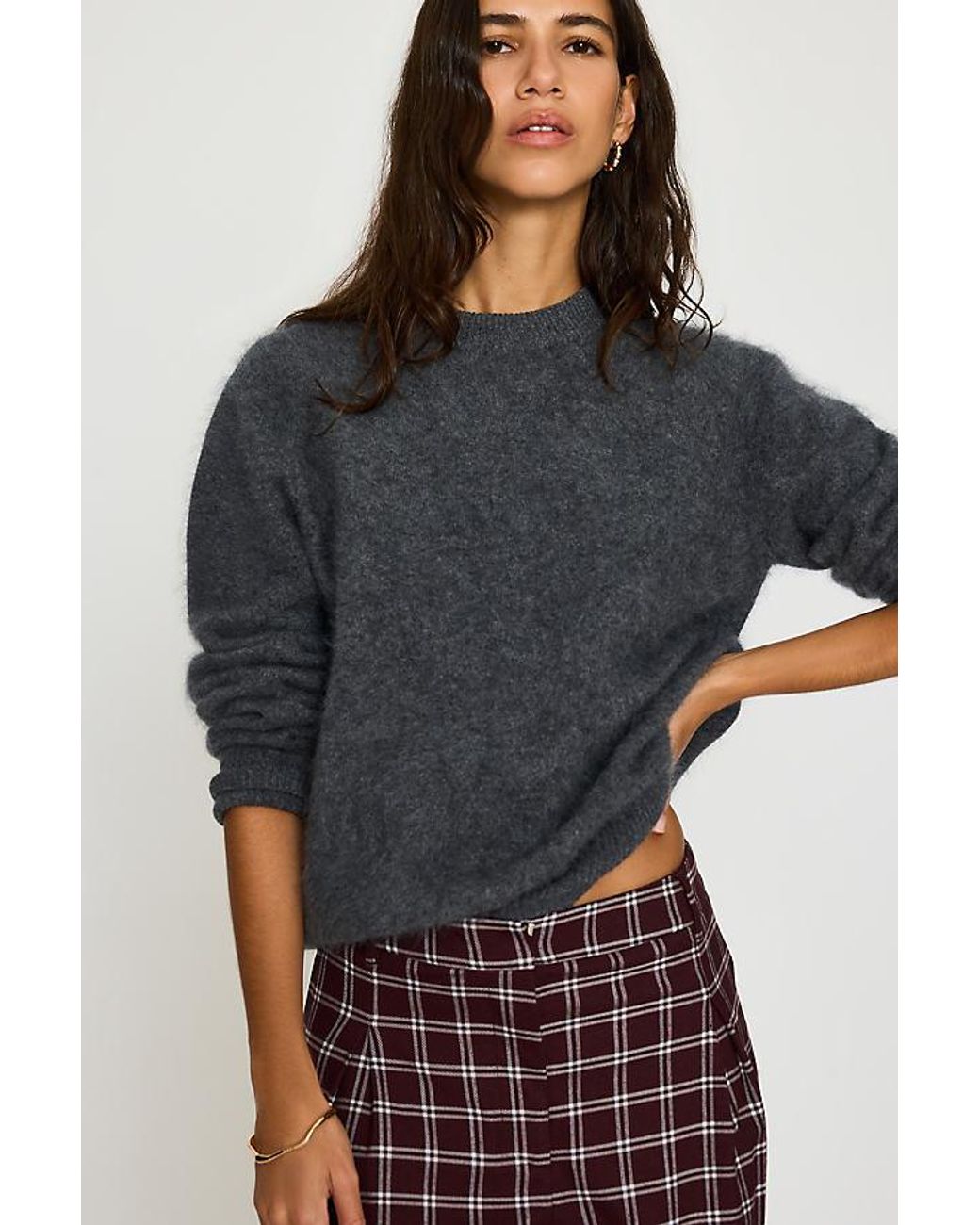 ALIGNE Gray Dion Brushed 100% Wool Jumper