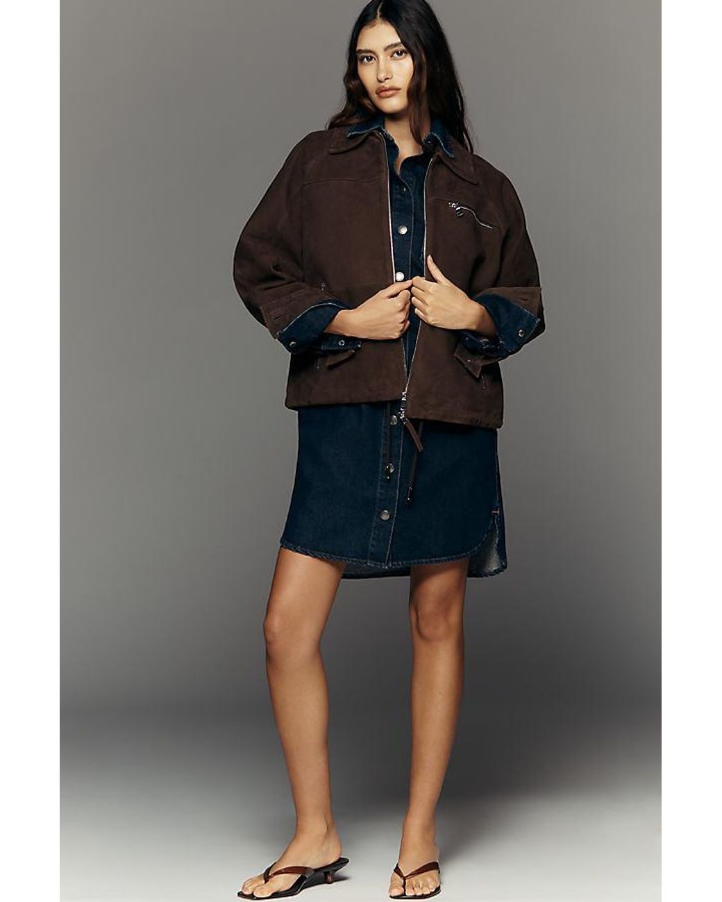 ALIGNE Brown Alex Suede Jacket