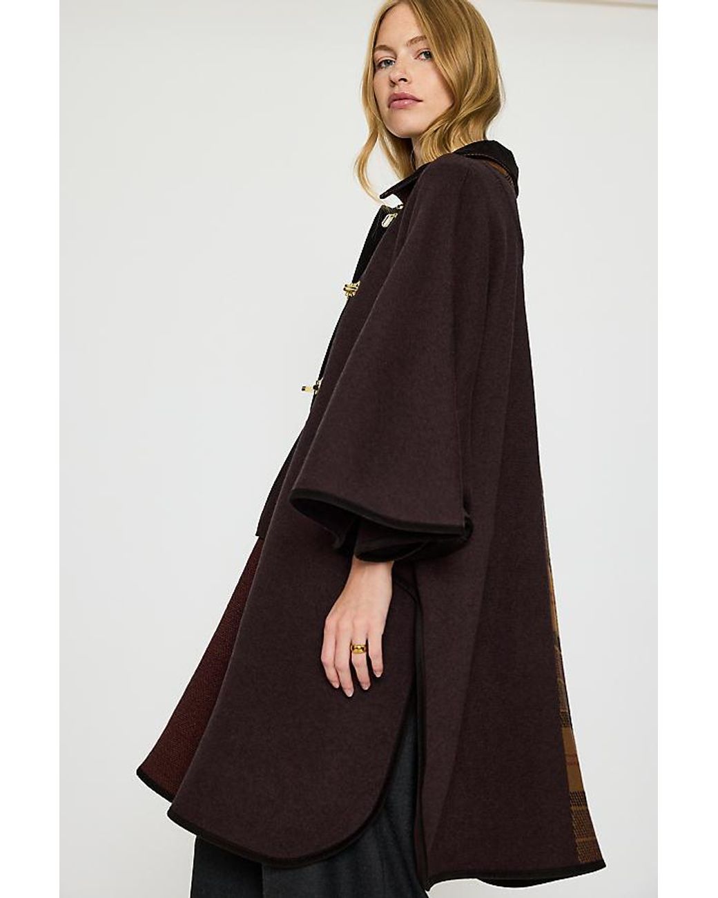 Barbour Black Elva Wool-Blend Knit Cape