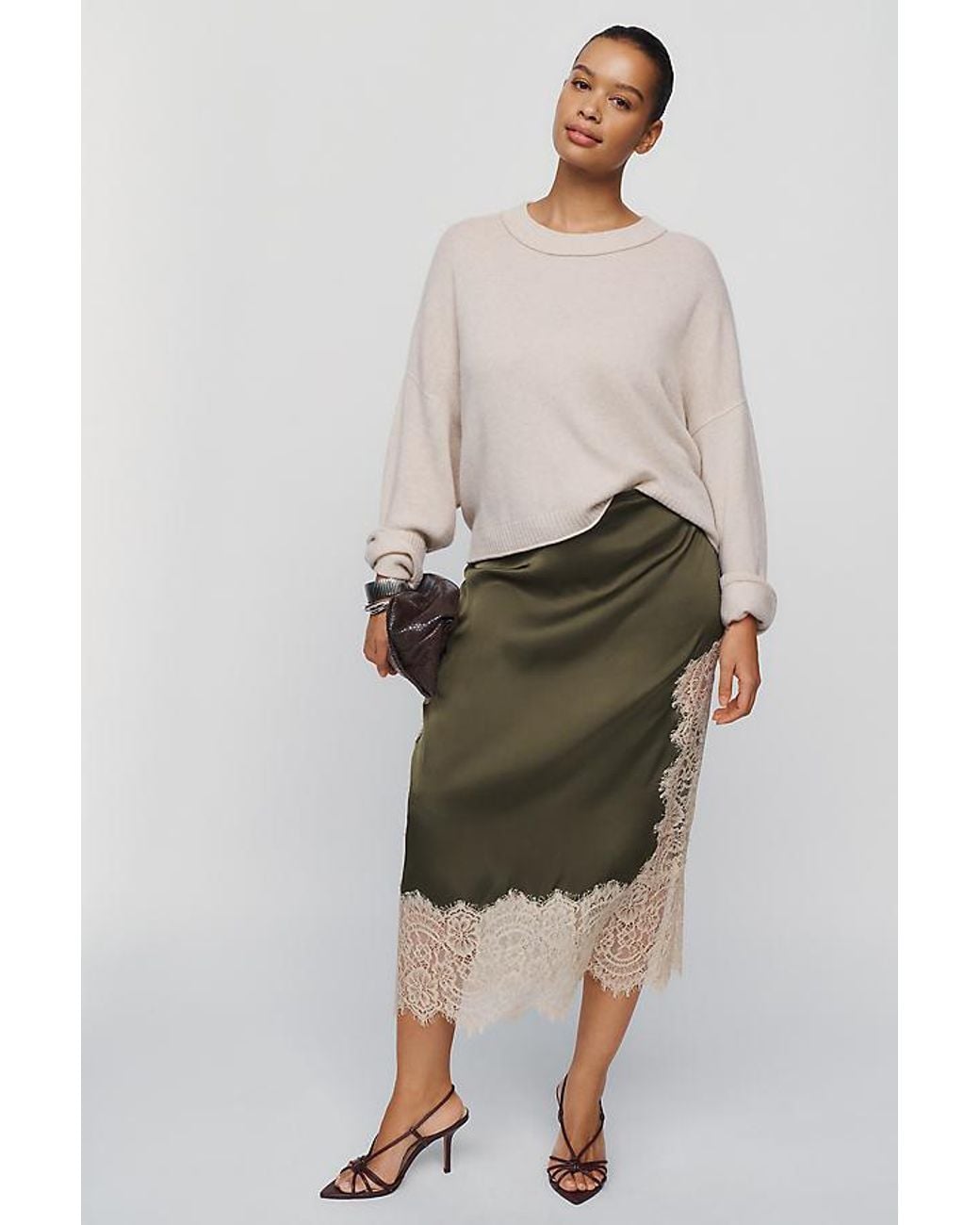 By Anthropologie Multicolor The Goldie Cashmere Long-Sleeve Crew-Neck Jumper