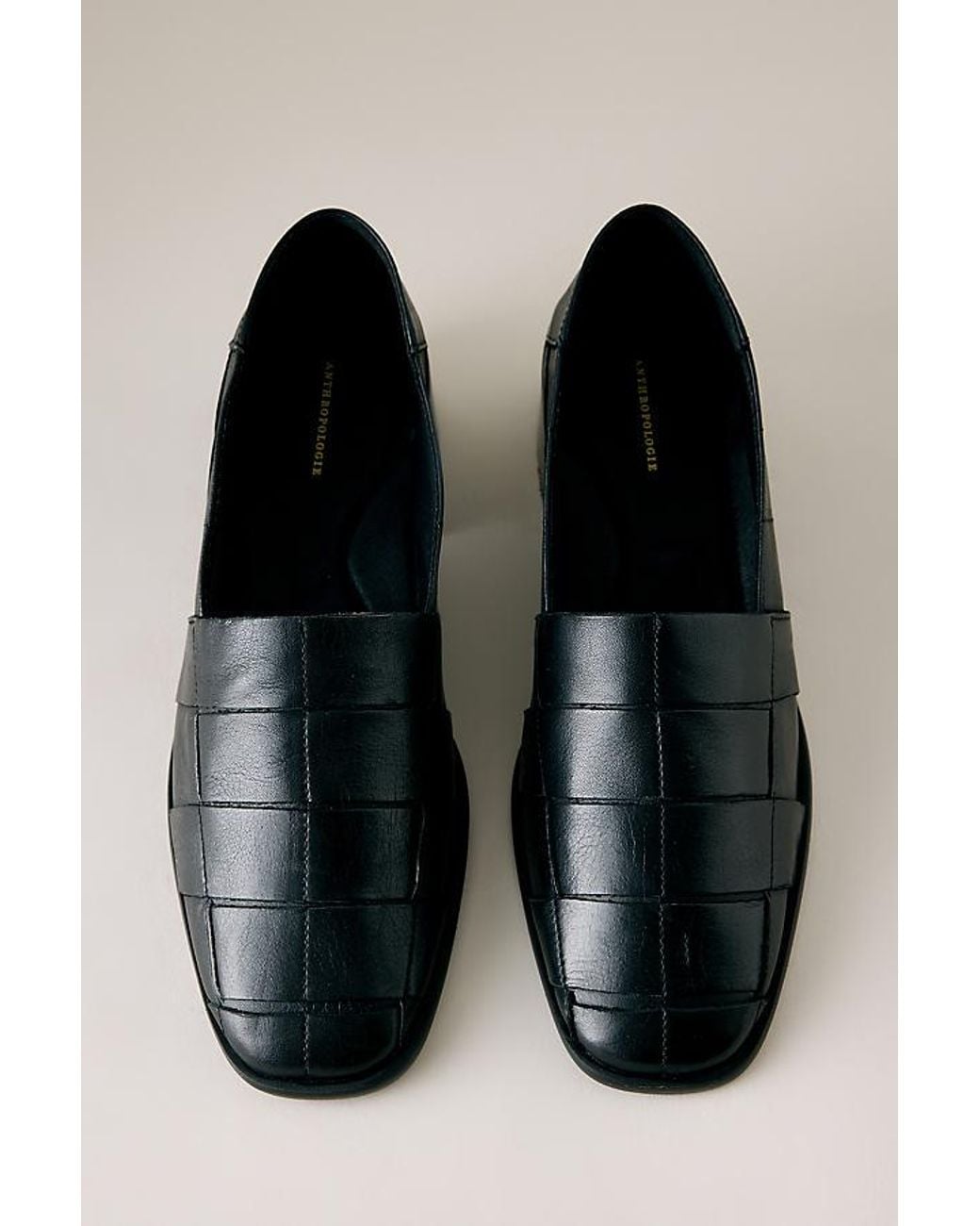 By Anthropologie Black Woven Casual Pump Heels
