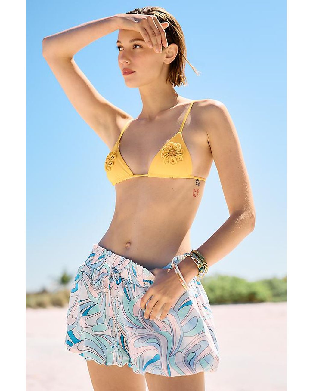 Celandine Brown Bubble Bloomer Shorts