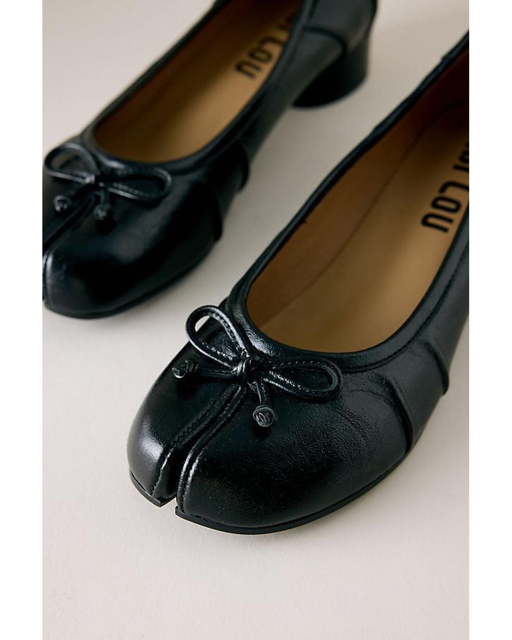 Bibi Lou Black Split-Toe Ballet Heels