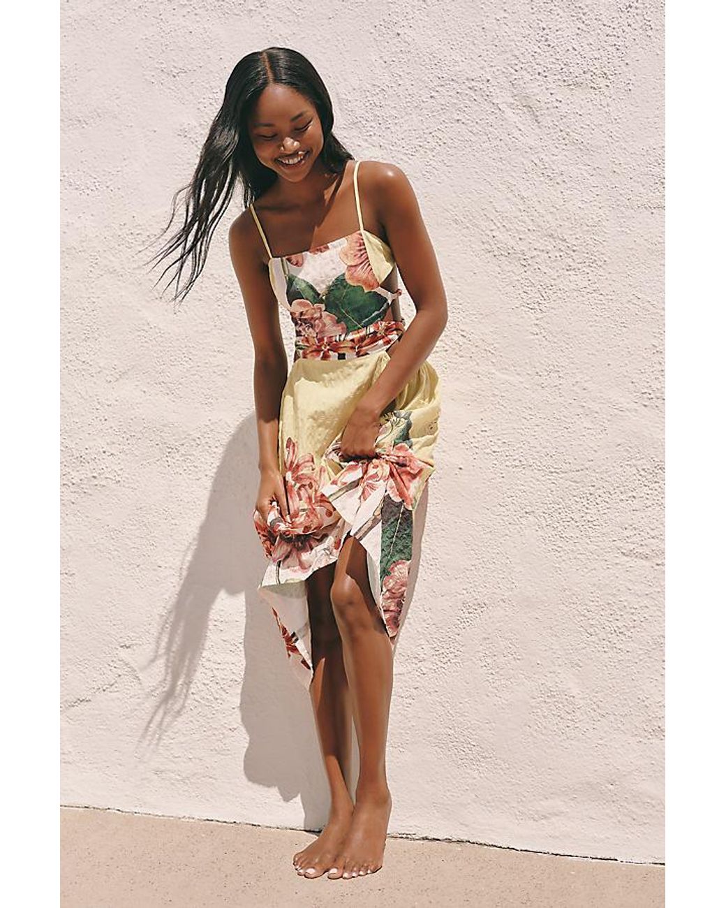 Celandine Multicolor X Emily Carter Sleeveless Beaded Midi Dress