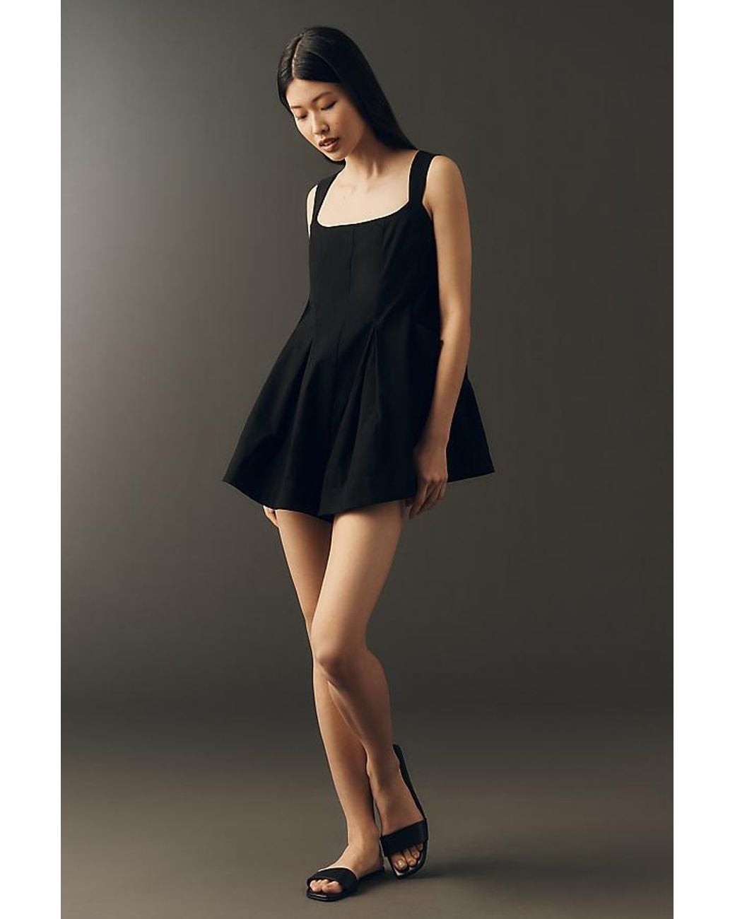 Maeve Black Sleeveless Swing Playsuit