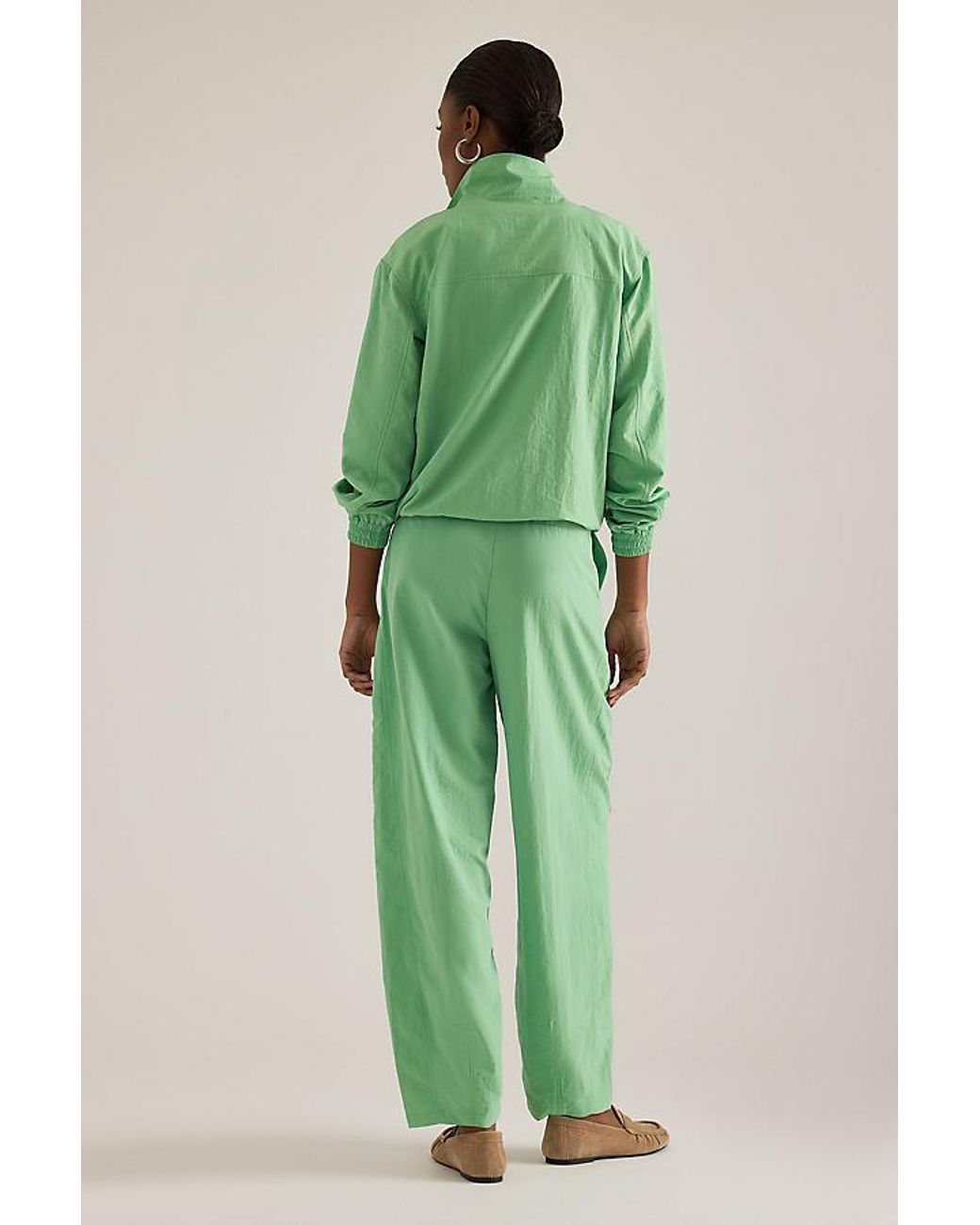 ALIGNE Green Gale Tracksuit Barrel Trousers
