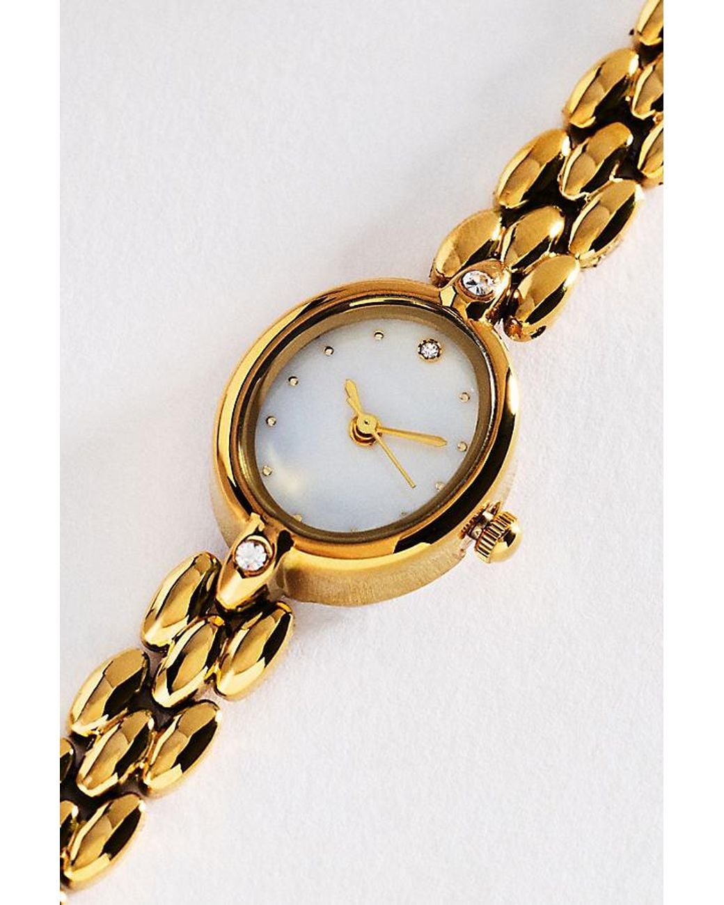 By Anthropologie Metallic Braided Metal Watch